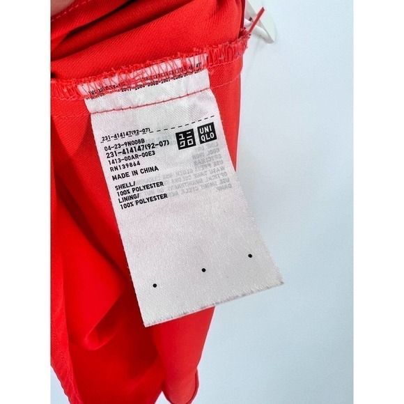 Uniqlo Drape A-line V-Neck Camisole Tank Top Red Women's Small - Picture 6 of 6
